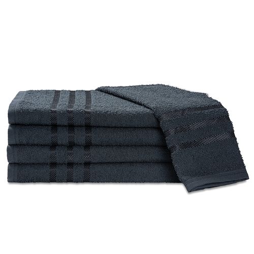 Toalha de Rosto Clássica Preta 45cm x 70cm Reistin