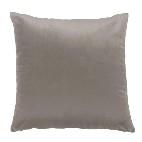 Almofada 45cm x 45cm Veludo Lisa Taupe Cinza Hedrons