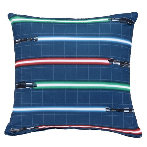 Almofada 43cm x 43cm Star Wars Sabres Azul Hedrons