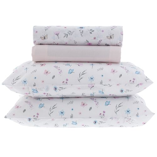 Jogo de Cama Solteiro New Innovi Mariposy 180 Fios 03 Peças Kacyumara