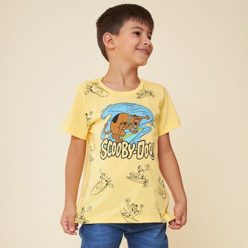 Camiseta Infantil Scooby Doo Amarela