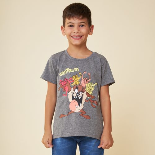Camiseta Infantil Manga Curta Taz Mania