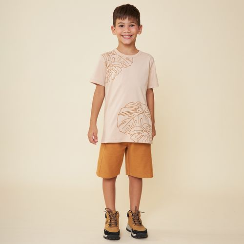 Conjunto Algodão Folhas Infantil