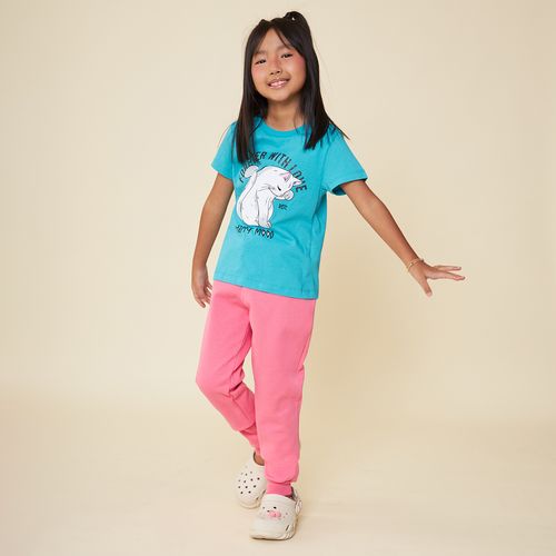 Calça Infantil Jogger Moletom Coroa