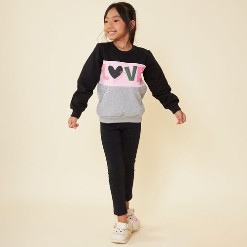 Conjunto Moletom Love Infantil