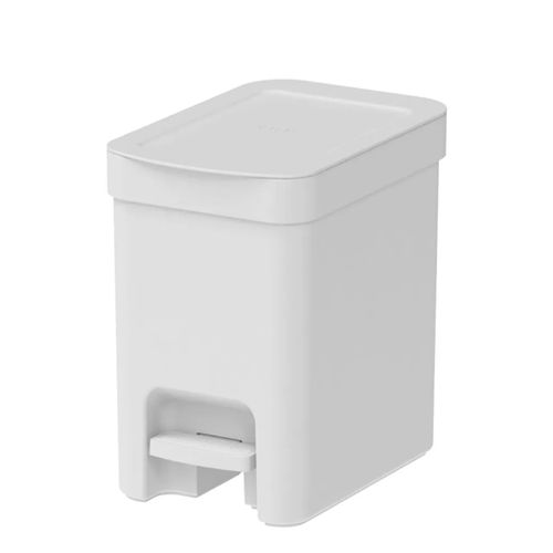 Lixeira de Pedal Trium 6 Litros Seletivo Orgânico Branco OU