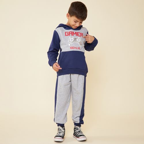 Conjunto Infantil Moletom Gamer Controle Paetê