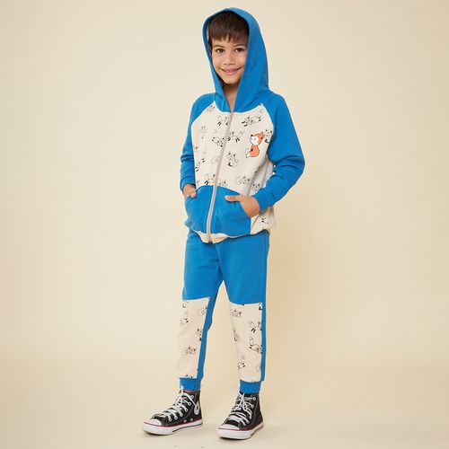 Conjunto Infantil Moletom Raposa com Capuz