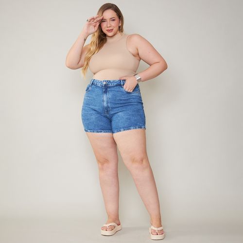 Murano Shorts Jeans Médio Feminino Plus Size