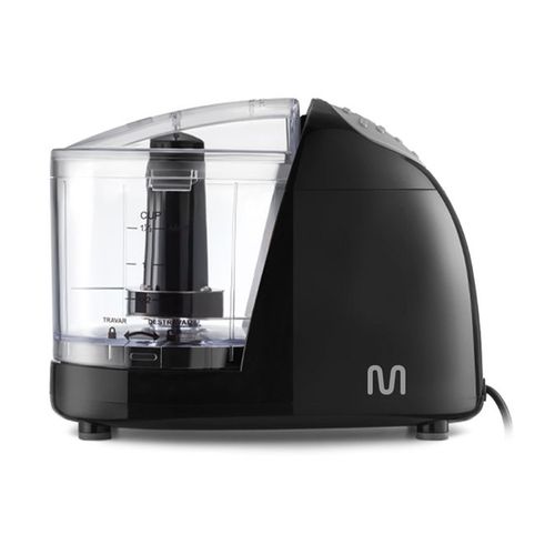 Mini Processador de Alimentos Jarra de 350ml c/ Lâminas Inox e Trava de Segurança 127 V100w Preto Multi