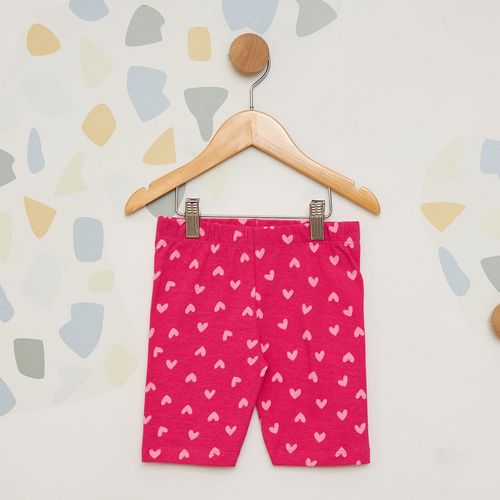 Bermuda Ciclista Infantil Estampada Rosa