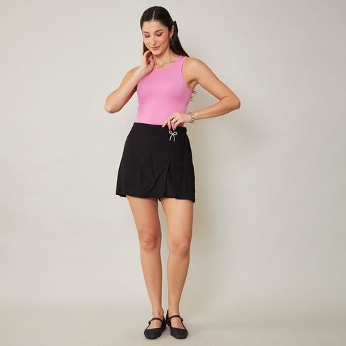 Shorts-saia Detalhe Laço Strass
