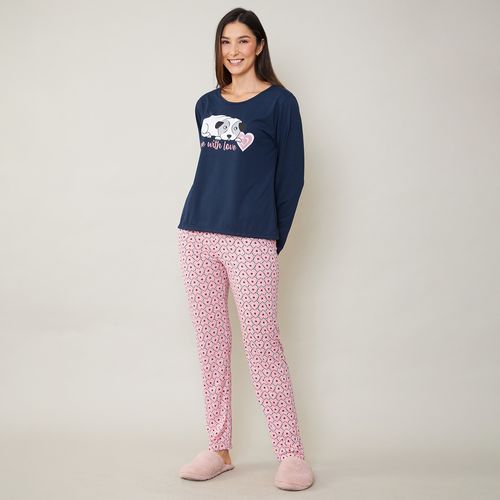 Pijama Feminino Calça e Blusa Estampado