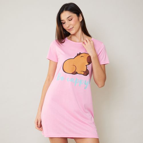 Camisola Feminina Estampa Capivara Be Happy