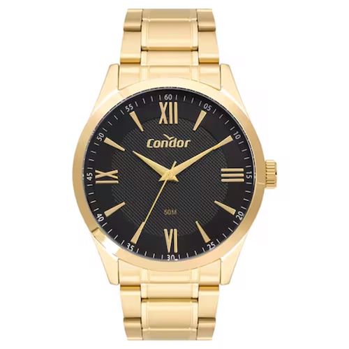 Relogio Masculino Condor Dourado e Preto