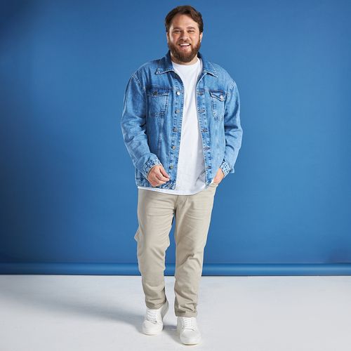 Calça Jeans Masculina Plus Size Sarja