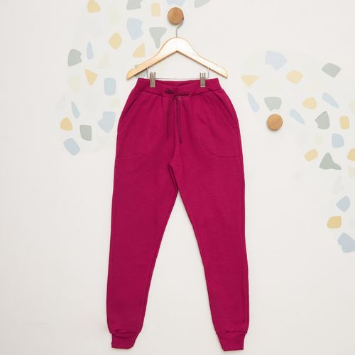 Calça Moletom Infantil Jogger Vinho