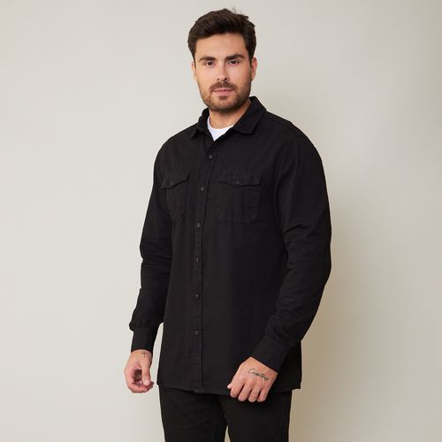 Sawary Jaqueta Jeans Masculina Sarja Preta