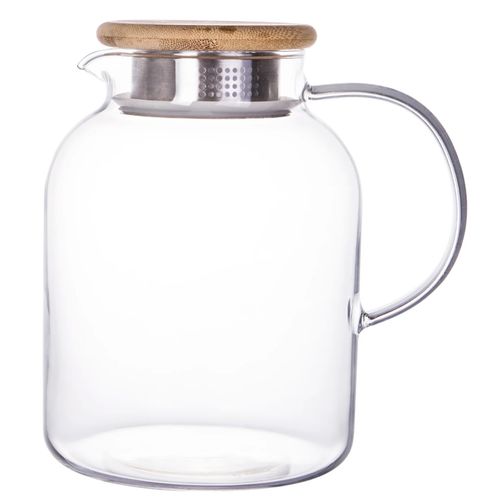 Jarra Twinkle de Vidro Borossolicato com Tampa de Bambu 1,8L