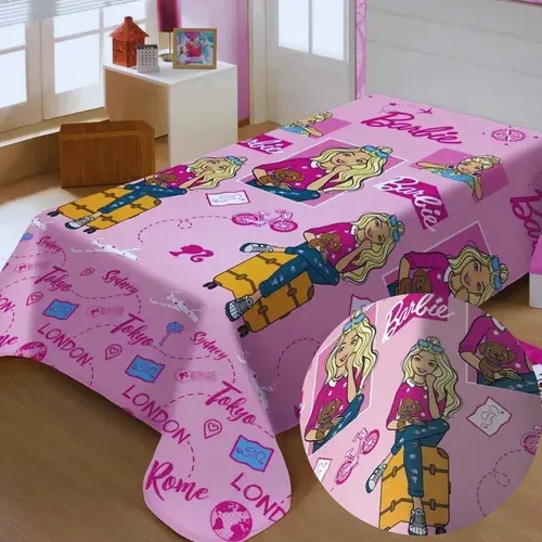 Manta Soft Solteiro 1,50 x 2,00m Barbie Jolitex