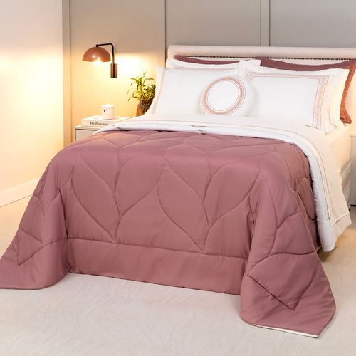 Jogo de Cama Marbella King com 4 Peças Dupla Face Rosa