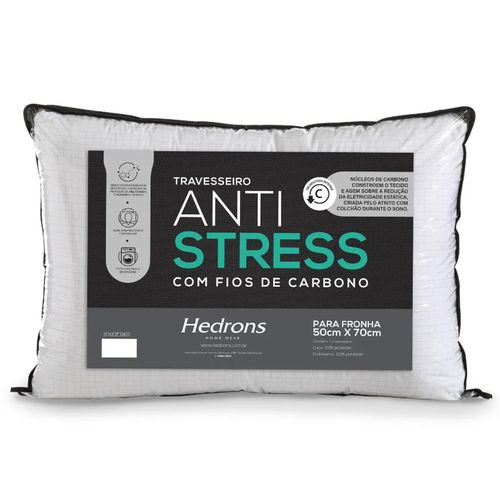 Travesseiro Antistress 50cm x 70cm Branco Hedrons
