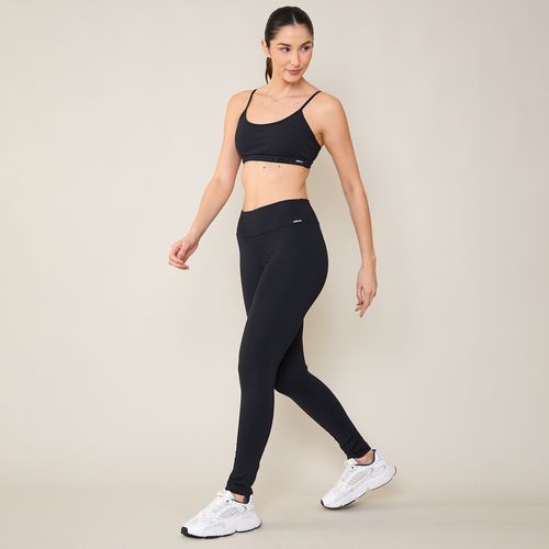 Calça Legging Esportiva Feminina com Bolso Lateral Preta Selene