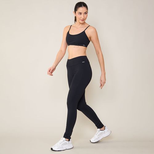 Calça Legging Esportiva Feminina com Bolso Lateral Preta Selene