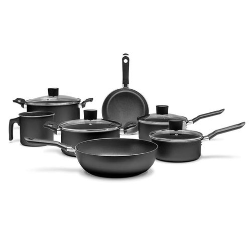 Jogo De Panelas Antiaderente 7 Peças Preto Ebony Brinox