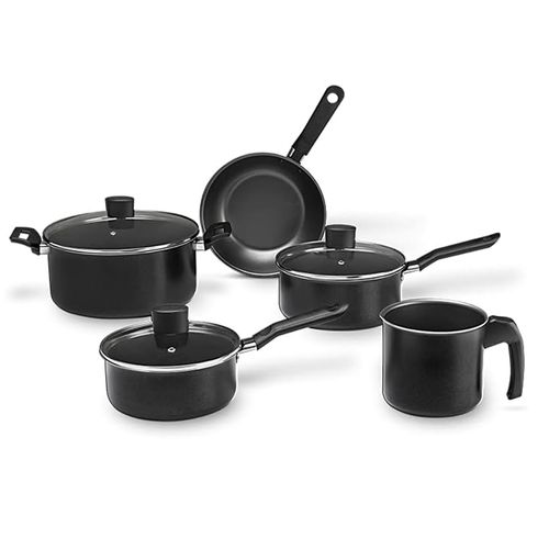 Jogo De Panelas Antiaderente 5 Peças Preto Ebony Brinox