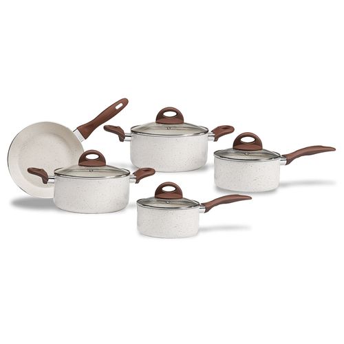 Jogo de Panelas Ceramic Life Smart Plus Antiaderente com Fundo Indução 5 Peças Brinox
