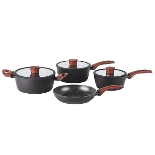 Jogo de Panelas 4 Peças com Fundo de Indução Antiaderente Ceramic Life Sirius Brinox Preto