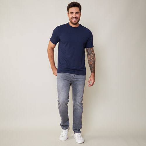 Sawary Calça Jeans Masculina Skinny Cinza