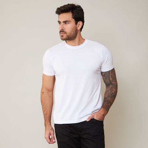 Camiseta Masculina Básica Malha Branca