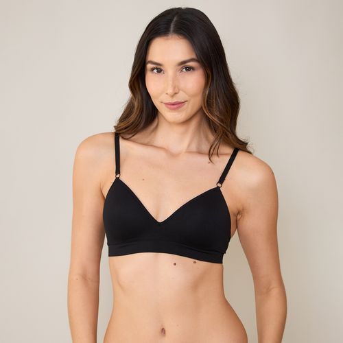Sutiã Feminino Zee Rucci Com Bojo sem Costura Preto