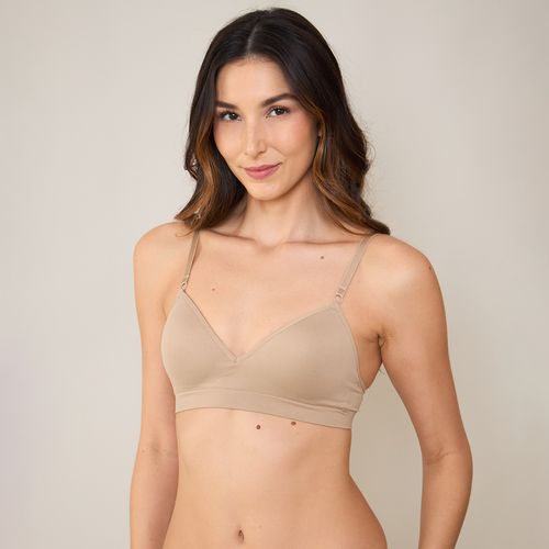 Sutiã Feminino Zee Rucci Com Bojo sem Costura Bege
