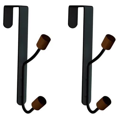 Kit 2 Cabideiros Ferreiro com Gancho para Porta Oikos