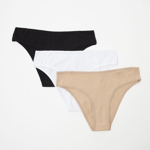 Kit 03 Calcinhas Biquíni em Algodão com Lateral Média Delcotton