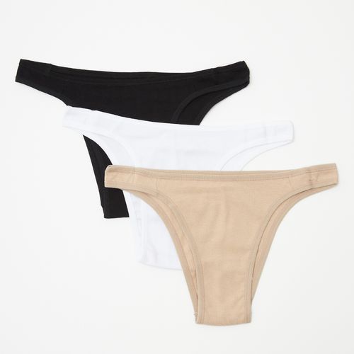 Kit 3 Calcinhas Tanga Básicas Delcotton