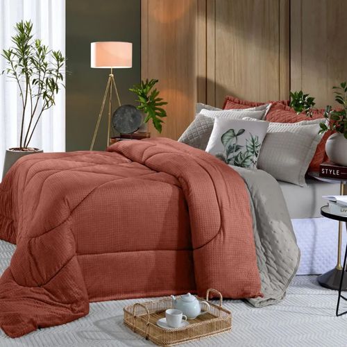 Edredom Lugano Queen 2,35m x 2,60m Merlot Hedrons