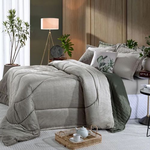 Edredom Lugano Casal  2,20m x 2,35m Taupe Hedrons