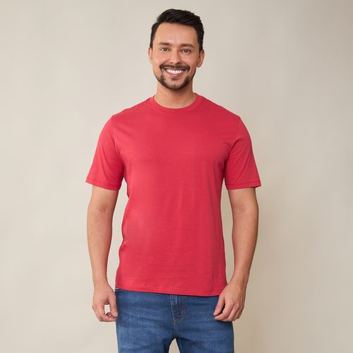 Camiseta Masculina Algodão Peruano Vermelha