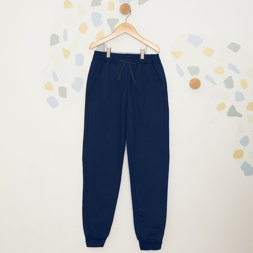 Calça Moletom Infantil Jogger Azul Marinho
