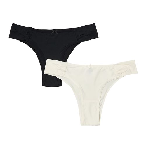 Kit de Calcinhas Bombom Preto e Branco Unni Uzze