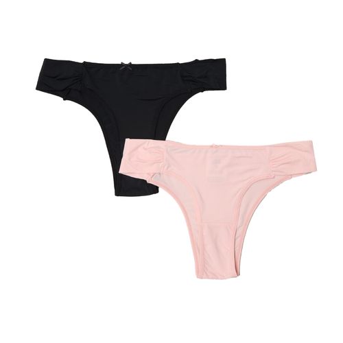 Kit de Calcinhas Bombom Preto e Rosa Unni Uzze