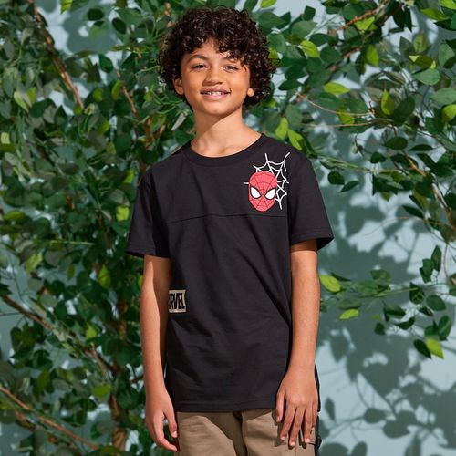 Camiseta Infantil Manga Curta Marvel Homem-Aranha