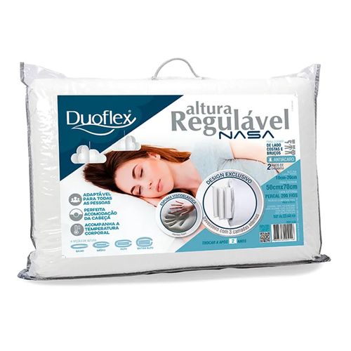 Travesseiro Duoflex Altura Regulável 50cm x 70cm Nasa
