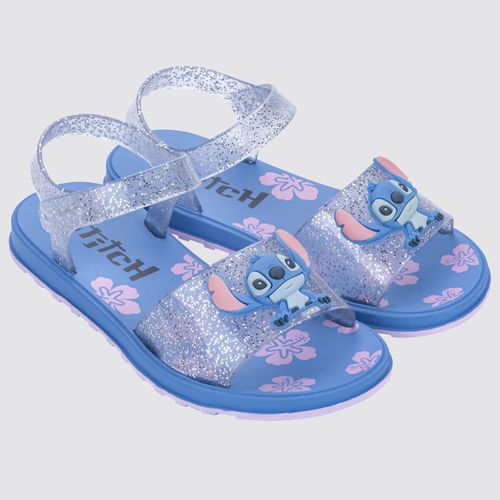 Sandália Infantil com Glitter Stitch Grendene Azul