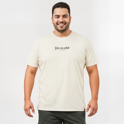 Camiseta Masculina Plus Size Off white