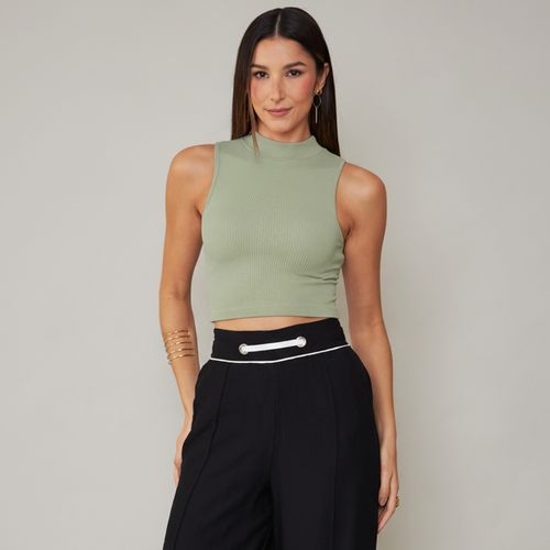 Regata Feminina Canelada Verde